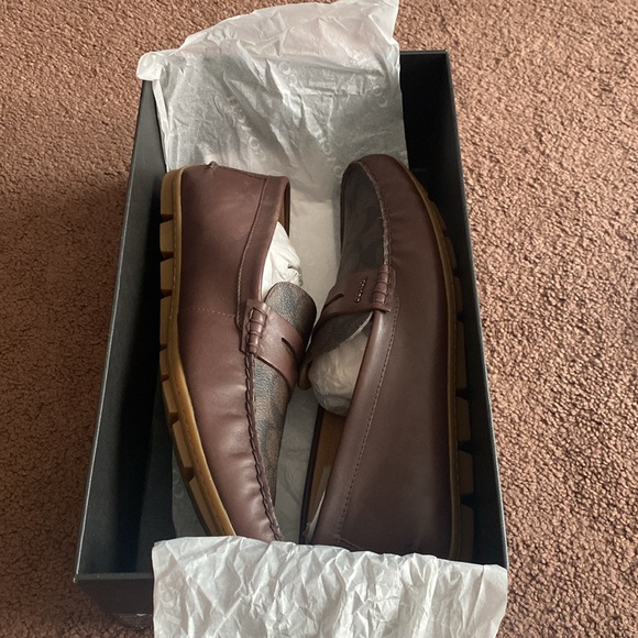 Coach Men's Brown and Green Loafers - Picture 10 of 13